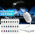 USB For Car Interior& Home Decor Roof Star Galaxy Projection Ambient Lighting 360° Adjustable Starry Sky Ambient Projector Light