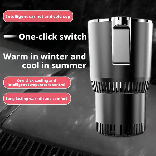 12V 2-in-1 Car Heating Cooling Cup Smart Fast Refrigeration Warmer Cooler Cup Home Car Dual Use Portable Quick Cooling Cup
