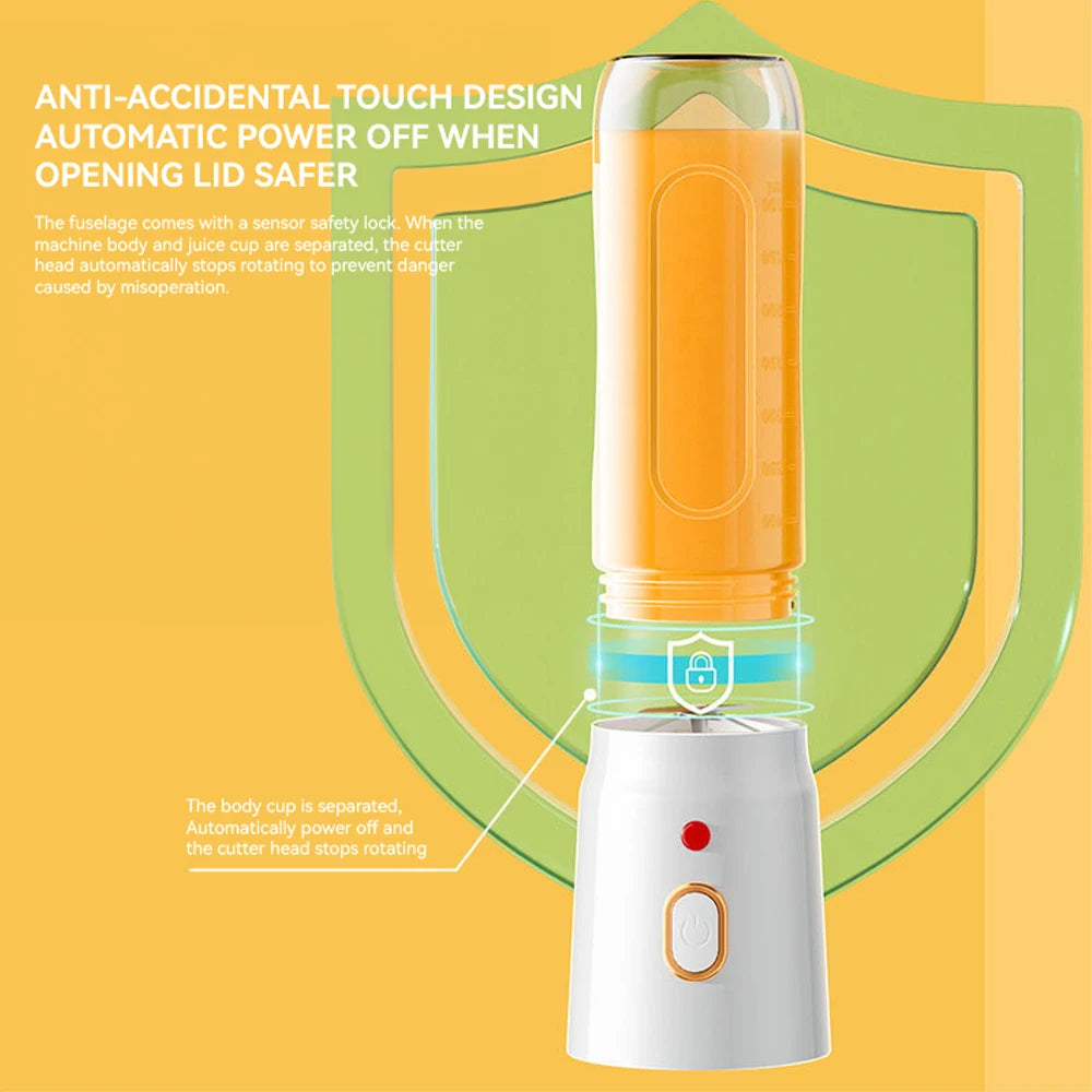 Personal Fresh Juice Bottle Portable Electric Custom Logo Usb Mini Blender Machine Mixer Multifunctional Juicer Cup